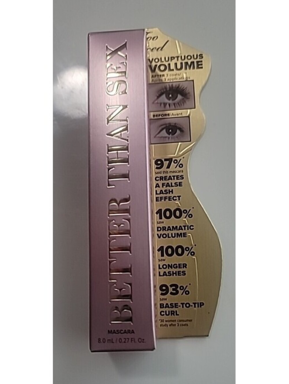 TOO FACED BETTER THAN SEX MASCARA 8.0ML/0.27FL OZ ~ FULL SIZE ~ NEW WITH BOX